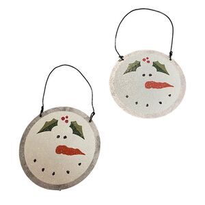Snowman Ornaments Set of 2 NWOT